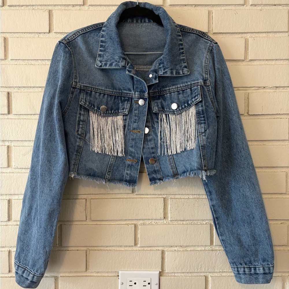 Denim Fringe Jacket